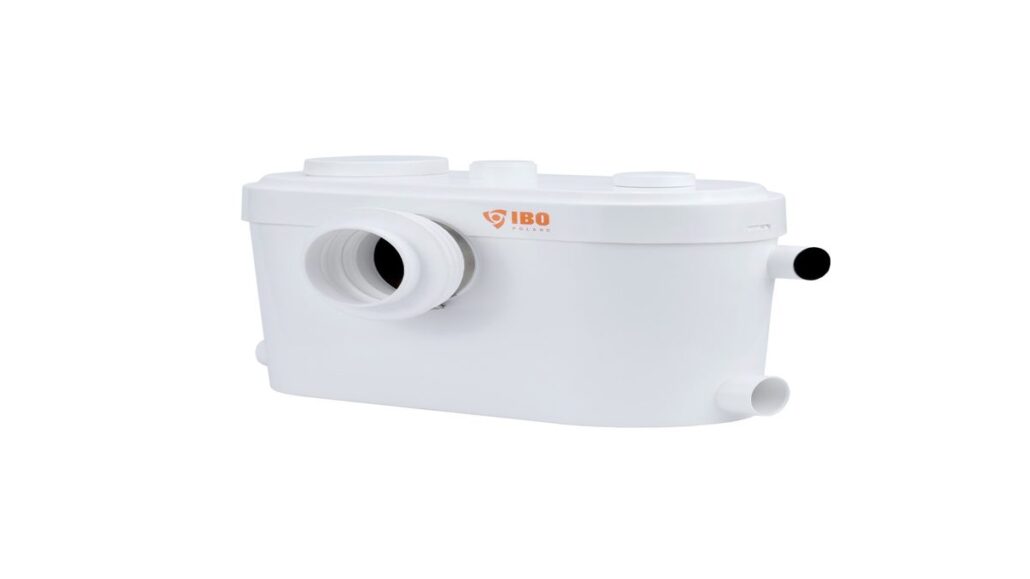 Pompa Profesionala Evacuare Apa Menajera Demisol, Subsol, cu Tocator, Pompa WC, IBO Sanibo B SLIM, 450 W, 125 l/min, H Refulare 8 m, MODEL NOU