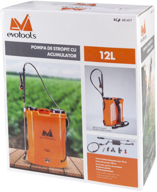 Pompa de Stropit 12 L cu Acumulator si Spatiu Depozitare 1152 Evotools 681417 4 Pompa de Stropit 12 L cu Acumulator si Spatiu Depozitare 1152 Evotools 681417 - imagine 4